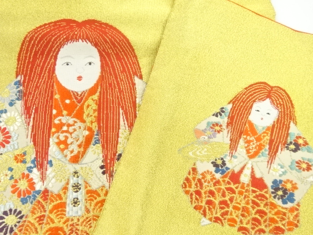 アンティーク　綴れ猩々模様織出し帛紗大小セット